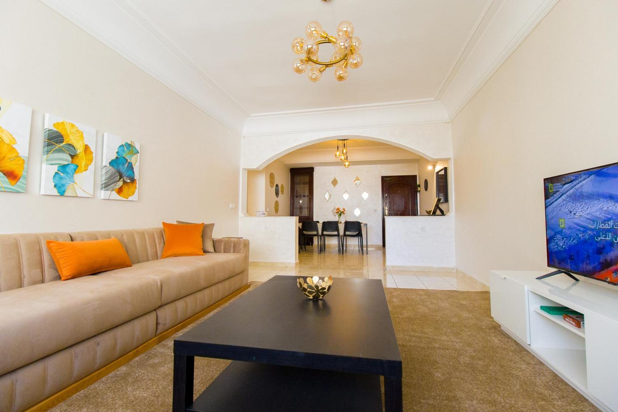 Appartement Stylish & Bright 3-bedroom For Max Of 8, Center With Air Conditioning And Free Parking Tanger